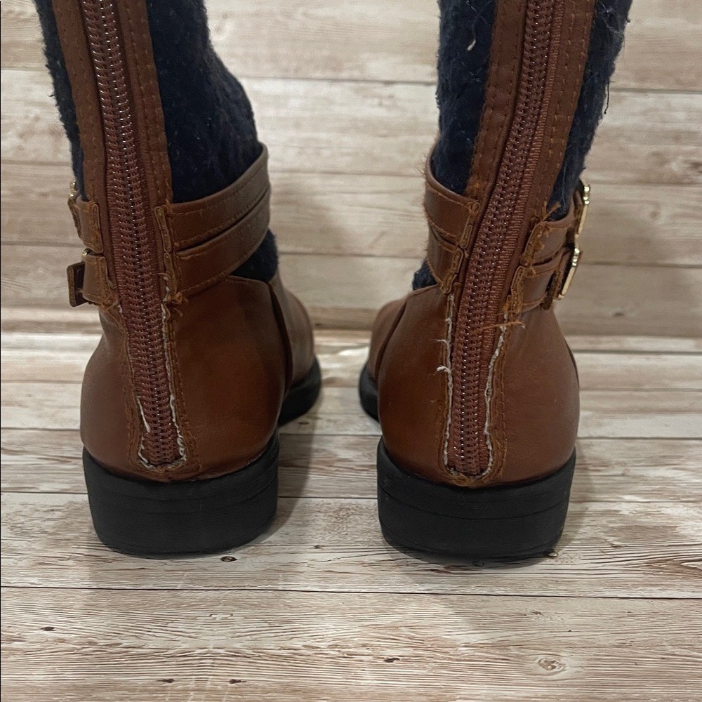 Nautica Kids Brown and Black Quilted Boots Preloved Size 2 Youth‎ - Picture 4 of 10